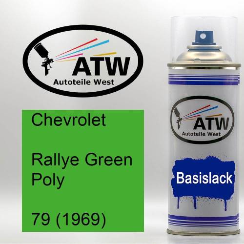 Chevrolet, Rallye Green Poly, 79 (1969): 400ml Sprühdose, von ATW Autoteile West.